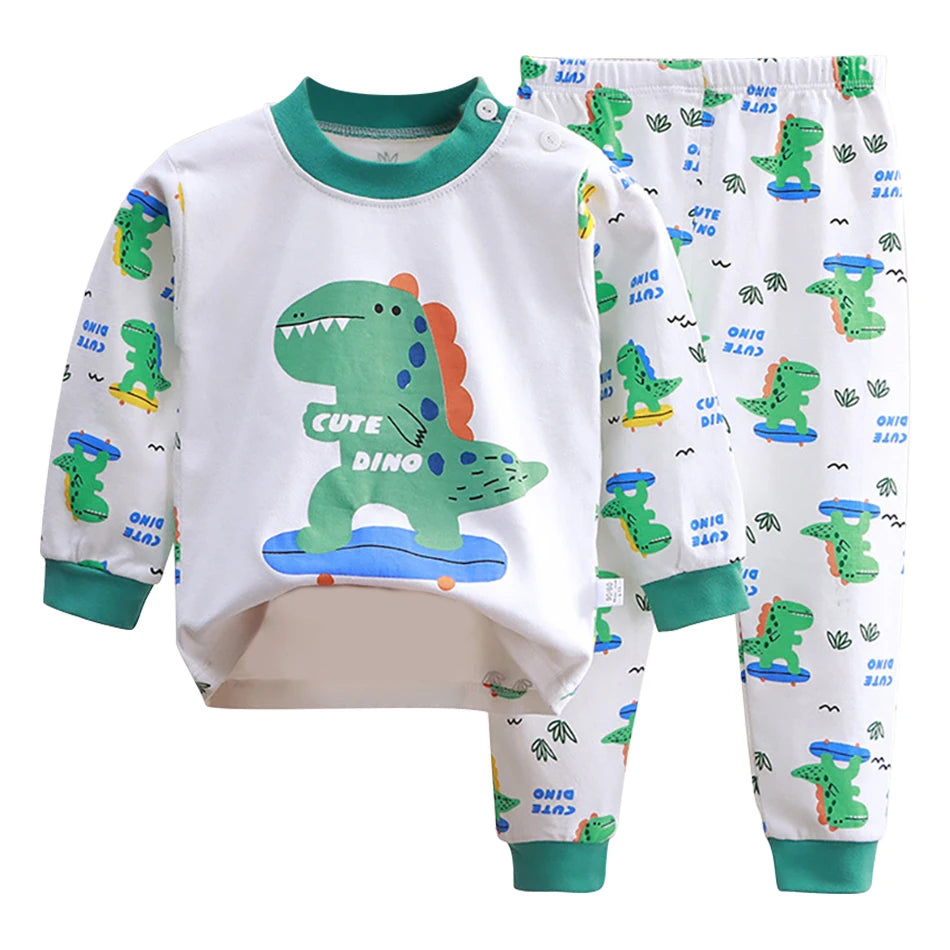 Pyjama Enfant Automne “L’Essentiel Doux” – Ensemble 2 Pièces en Coton Chaud, Manches Longues, Confort Saisonnier