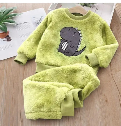 Pyjama Enfant “Doudou Cocoon” – Ensemble Automne/Hiver en Polaire Douce, 2 Pièces à Manches Longues
