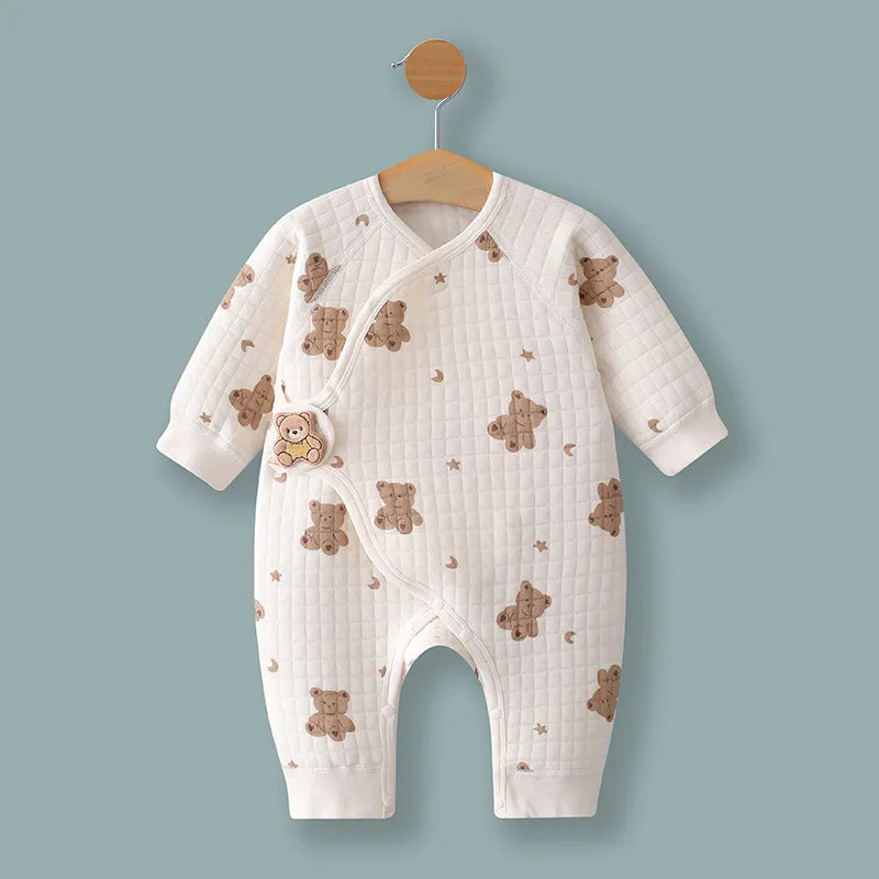 Pyjama Bébé "Coton Étoiles" – Grenouillère Unisexe Motif 0-24 Mois