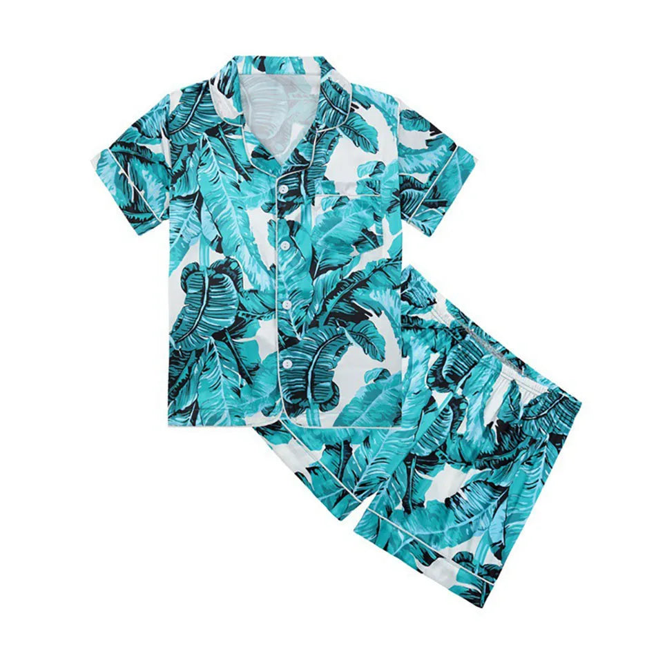 Pyjama Enfant Été “Libre” – Ensemble Mixte en Coton Léger, Manches Courtes & Short