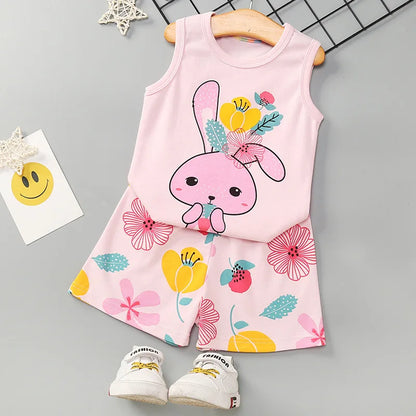 Pyjama Enfant Été “Sans Manches” – Ensemble Léger en Coton Doux, Respirant & Estival