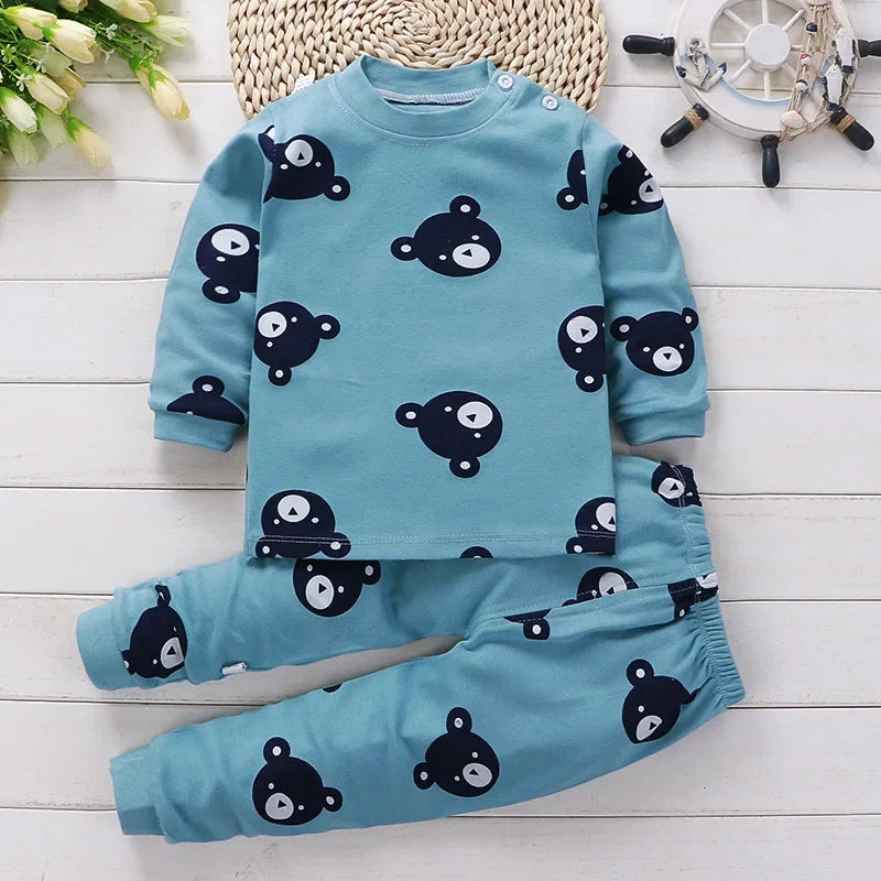 Pyjama enfant coton doux respirant – Toutes saisons – Confort nuit & jour – Motifs animaux ludiques – Pyjama bébé fille garçon – Taille 0 à 6 ans