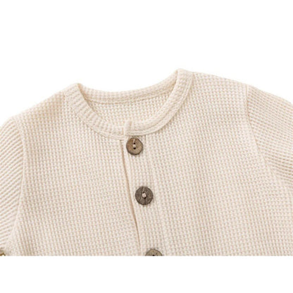 Pyjama Bébé Boutonné en Coton – Combinaison Manches Longues Mi-Saison 0-12 Mois