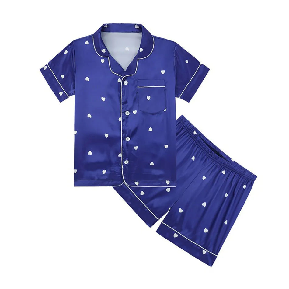 Pyjama Enfant Été “Libre” – Ensemble Mixte en Coton Léger, Manches Courtes & Short