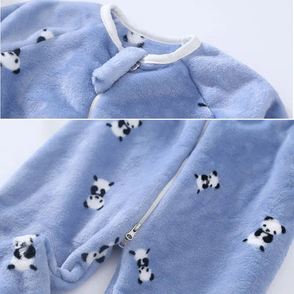 Pyjama Bébé “Zip” – Combinaison en Coton à Fermeture Éclair, Manches Longues