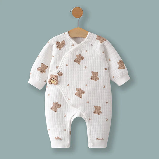 Pyjama Bébé "Coton Étoiles" – Grenouillère Unisexe Motif 0-24 Mois
