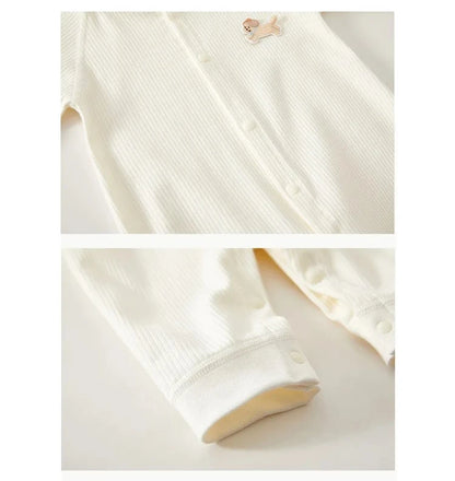 Pyjama Bébé Coton Côtelé – Grenouillère Printemps Été Unisexe pour les 0-24 Mois