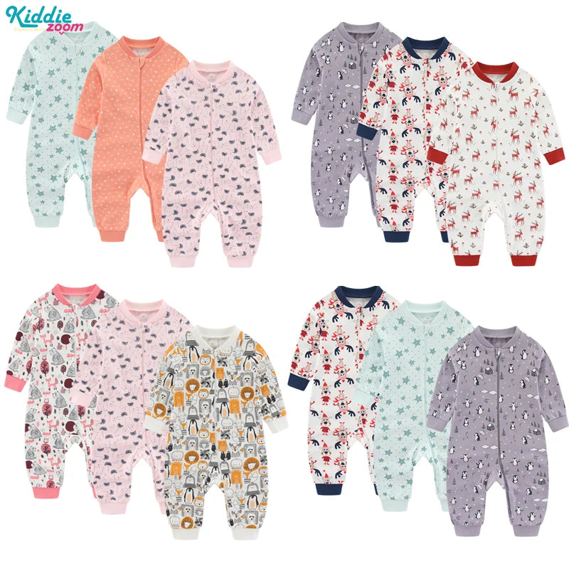 Pyjama Bébé “Zippé” – Combinaison en Coton avec Fermeture Éclair