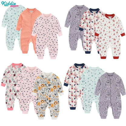 Pyjama Bébé “Zippé” – Combinaison en Coton avec Fermeture Éclair