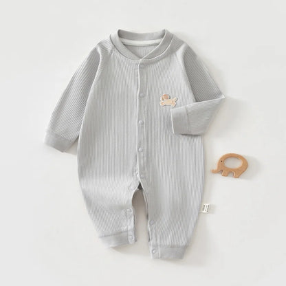 Pyjama Bébé Coton Côtelé – Grenouillère Printemps Été Unisexe pour les 0-24 Mois