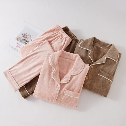 Pyjama “Hiver Essentiel” – Ensemble en Coton Chaud et Respirant