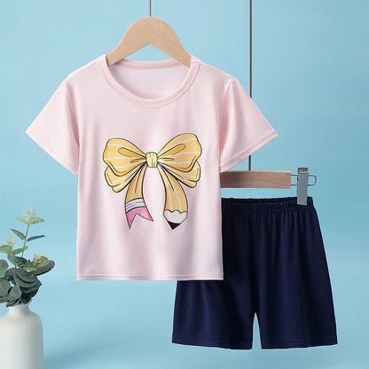 Pyjama Enfant Été “Cocon Instinctif” – Ensemble 2 Pièces en Coton Léger à Motifs Animaux, Manches Courtes