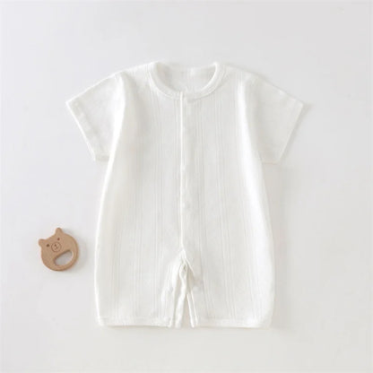 Pyjama Bébé Été Coton Léger – Combinaison Courte Unisexe 0-24 Mois