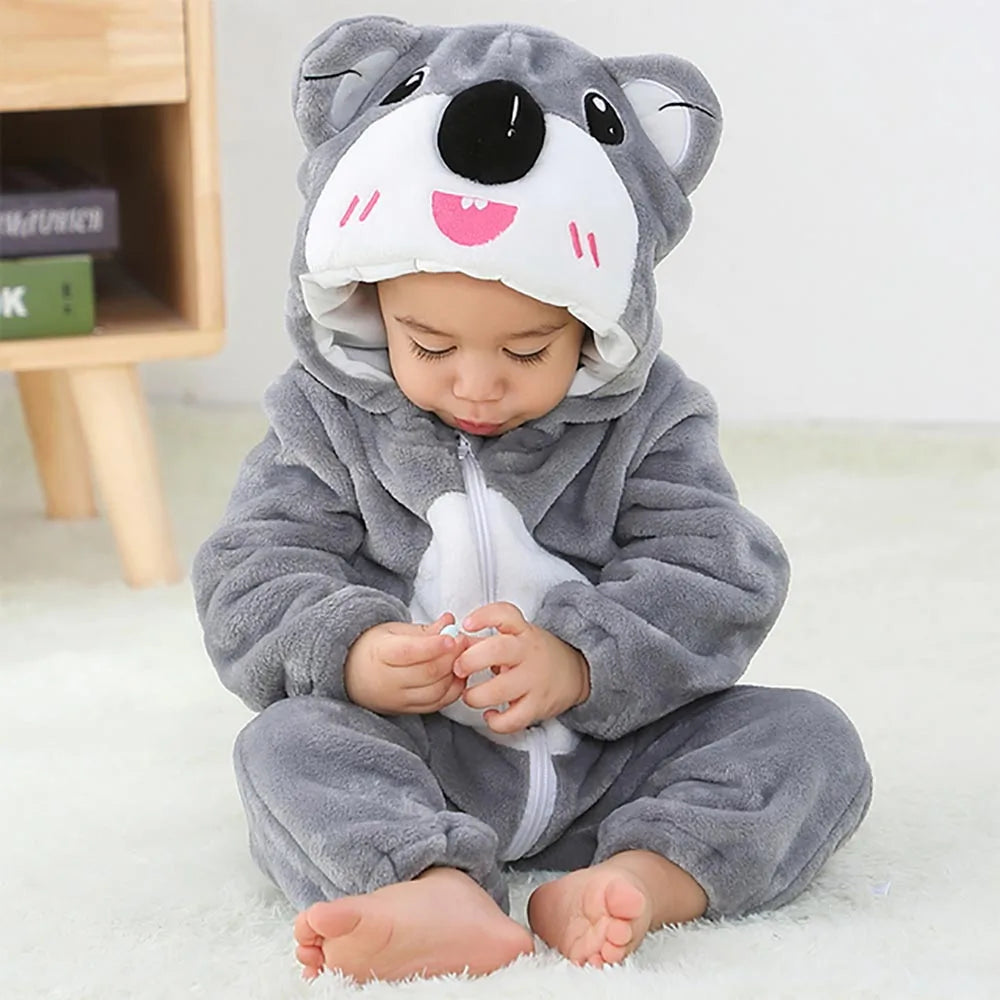 Pyjama pilou pilou Polaire Enfant Hiver – Licorne, Loup, Dino & Animaux, Combinaison Chaude