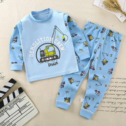 Pyjama enfant coton doux respirant – Toutes saisons – Confort nuit & jour – Motifs animaux ludiques – Pyjama bébé fille garçon – Taille 0 à 6 ans