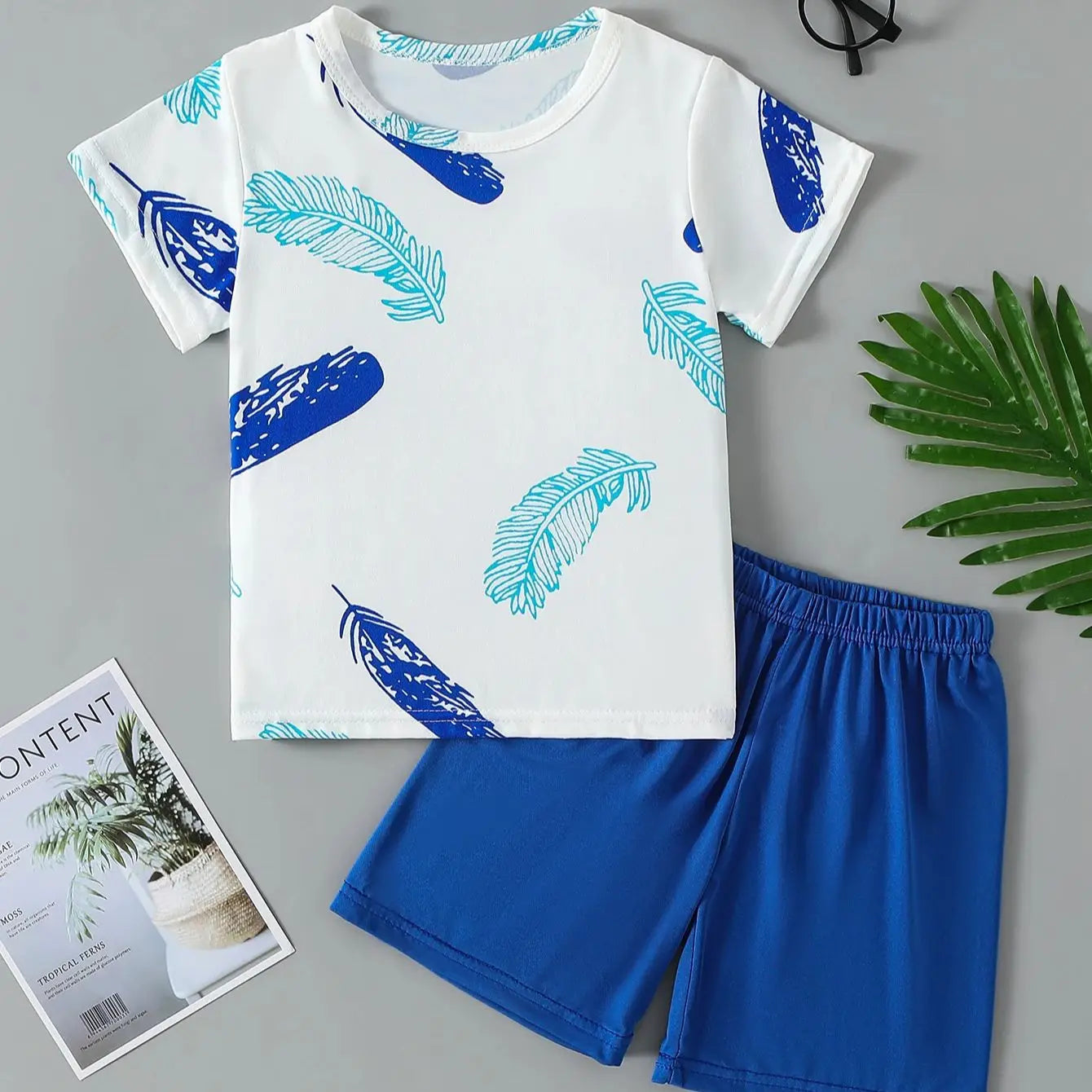 Pyjama Enfant Été “Cocon Instinctif” – Ensemble 2 Pièces en Coton Léger à Motifs Animaux, Manches Courtes