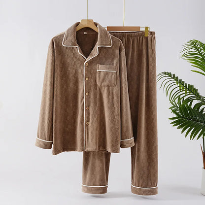 Pyjama “Hiver Essentiel” – Ensemble en Coton Chaud et Respirant