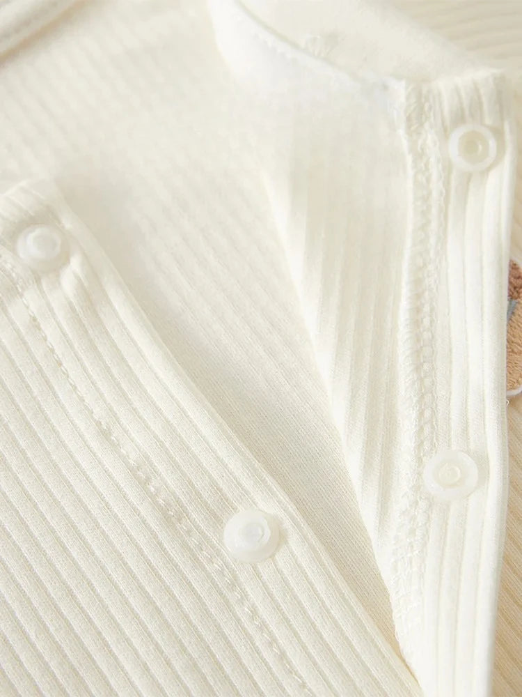 Pyjama Bébé Coton Côtelé – Grenouillère Printemps Été Unisexe pour les 0-24 Mois