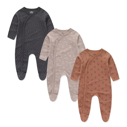 Pyjama Bébé “Trio Essentiel” – Lot de 3 Pyjamas en Coton
