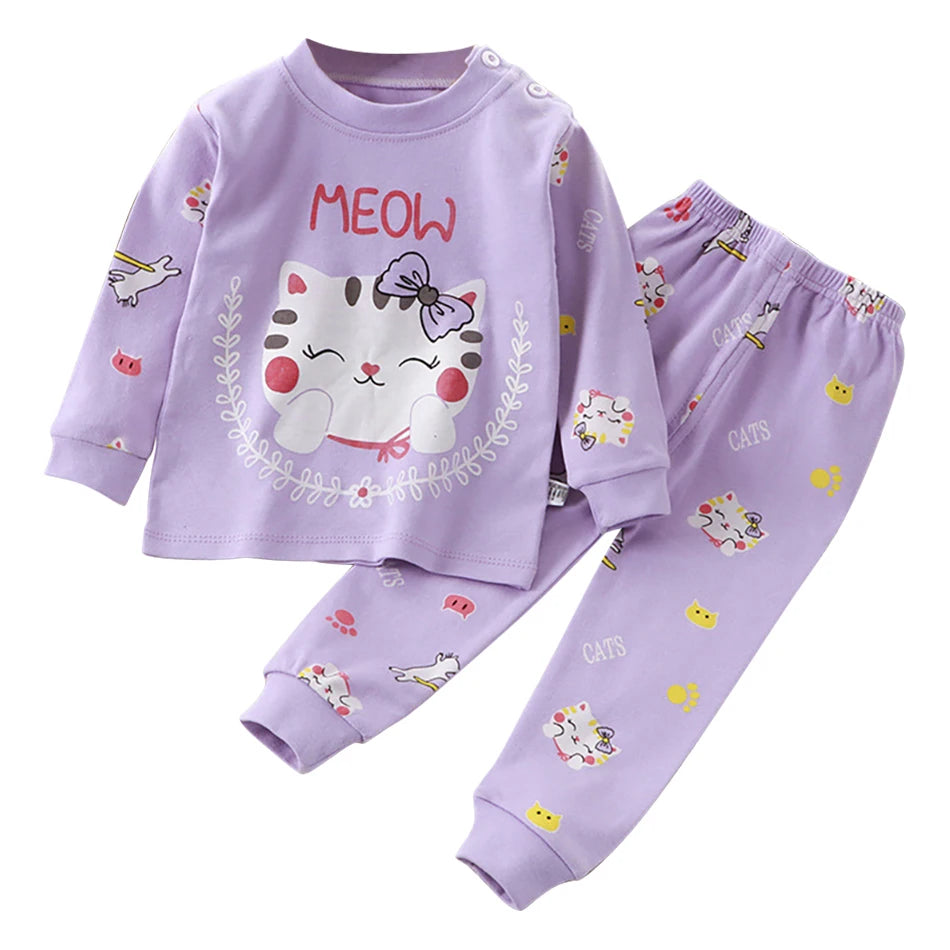Pyjama Enfant Automne “L’Essentiel Doux” – Ensemble 2 Pièces en Coton Chaud, Manches Longues, Confort Saisonnier