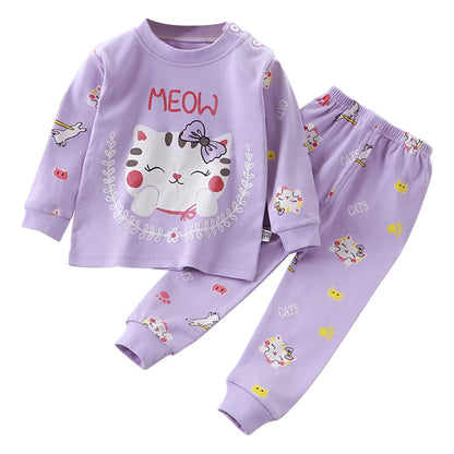Pyjama Enfant Automne “L’Essentiel Doux” – Ensemble 2 Pièces en Coton Chaud, Manches Longues, Confort Saisonnier