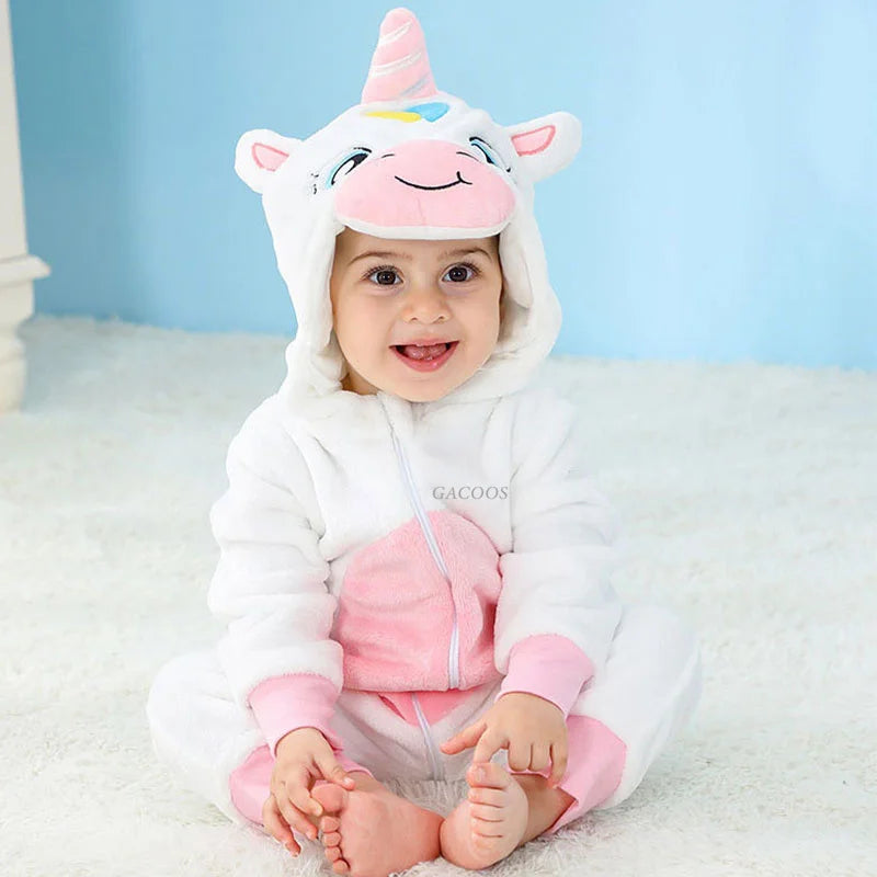 Pyjama pilou pilou Polaire Enfant Hiver – Licorne, Loup, Dino & Animaux, Combinaison Chaude