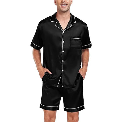 Pyjama Homme “L’Éclat d’Été” – Ensemble Satiné Élégant et Léger Été