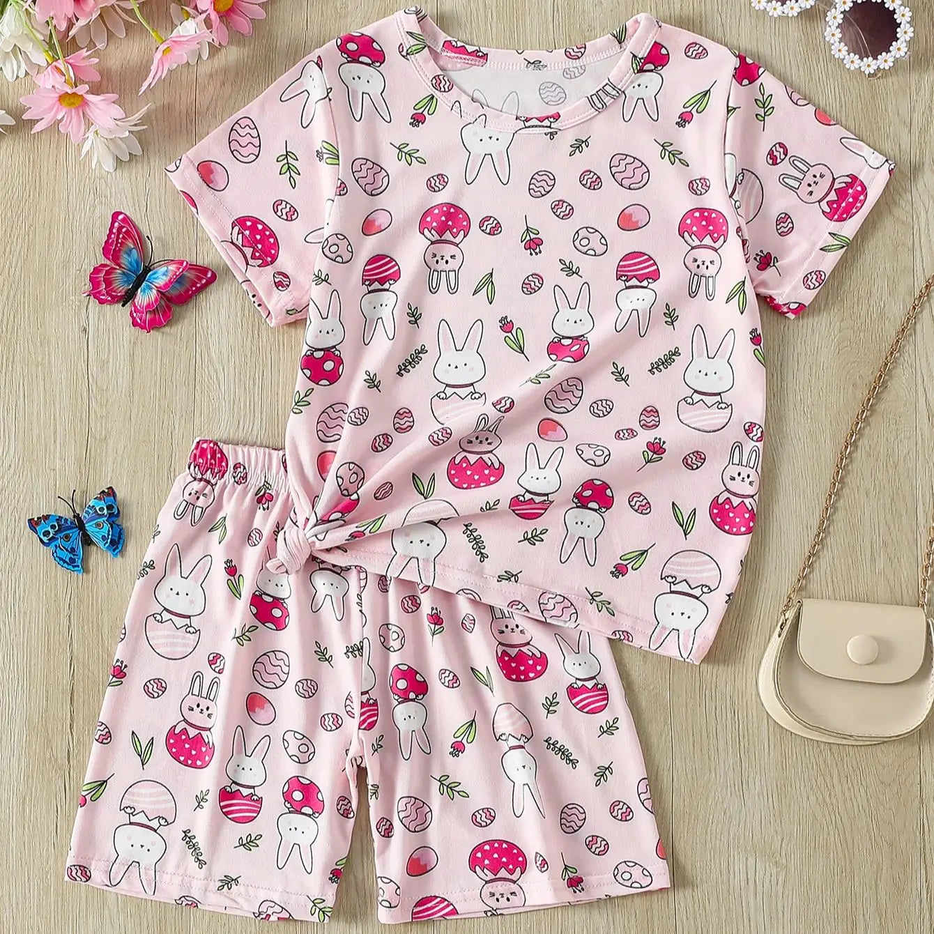 Pyjama Enfant Été “Cocon Instinctif” – Ensemble 2 Pièces en Coton Léger à Motifs Animaux, Manches Courtes