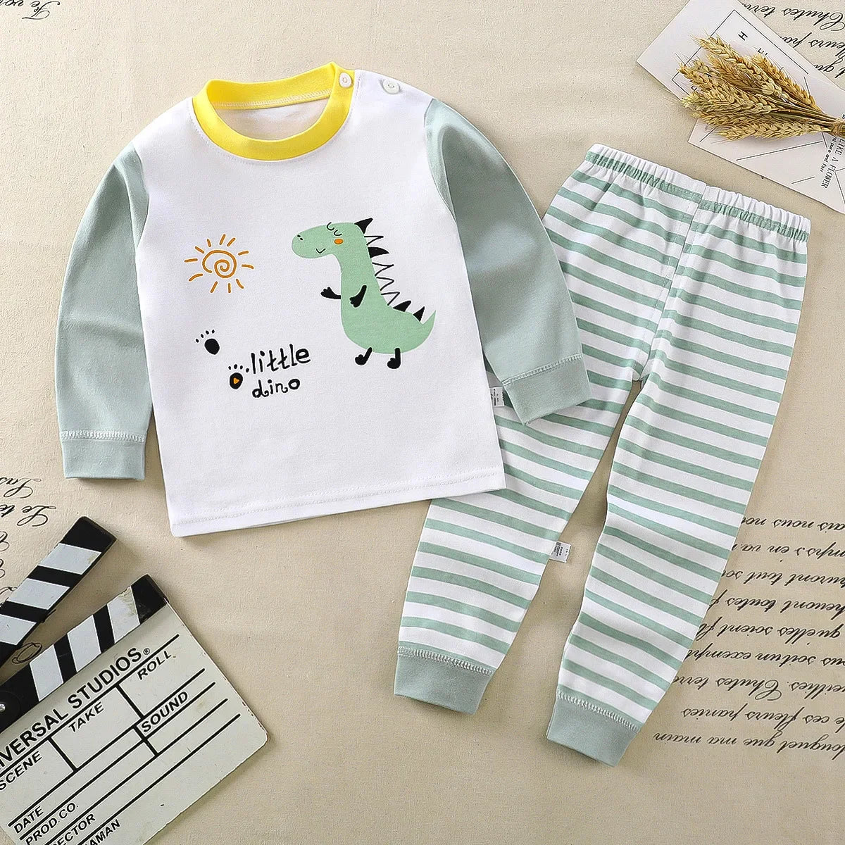 Pyjama enfant coton doux respirant – Toutes saisons – Confort nuit & jour – Motifs animaux ludiques – Pyjama bébé fille garçon – Taille 0 à 6 ans