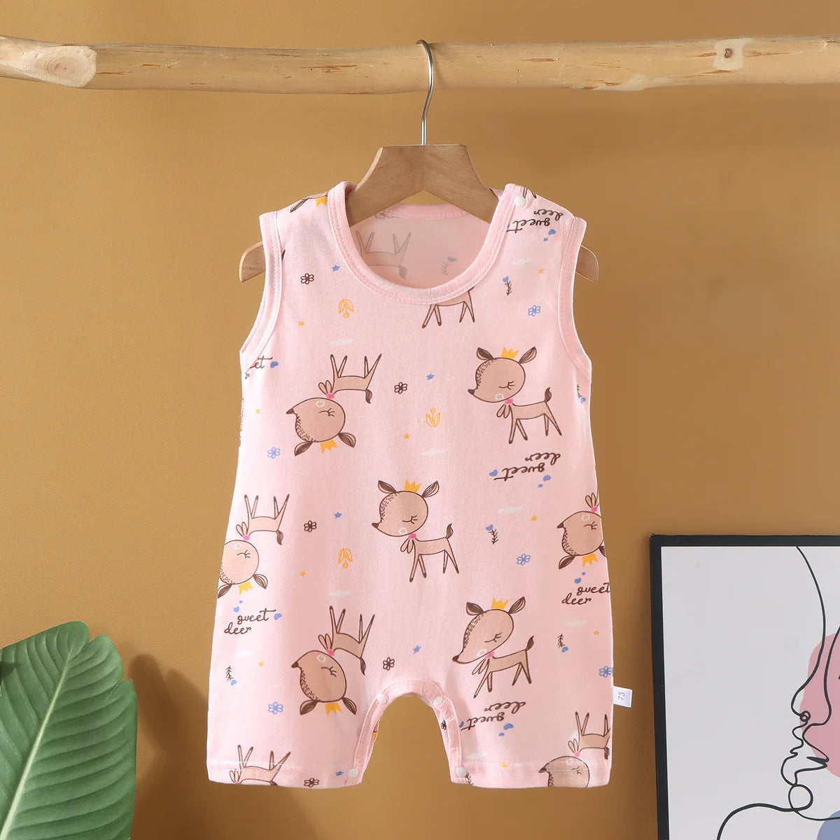Pyjama Bébé “Souffle d’Été” – Combinaison Légère en Coton