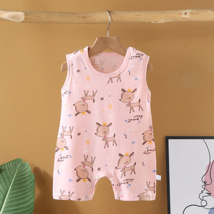 Pyjama Bébé “Souffle d’Été” – Combinaison Légère en Coton