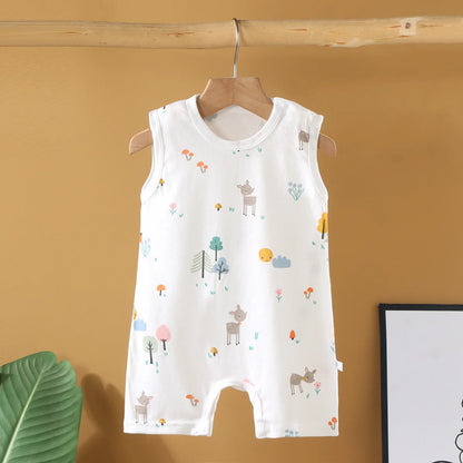 Pyjama Bébé “Souffle d’Été” – Combinaison Légère en Coton