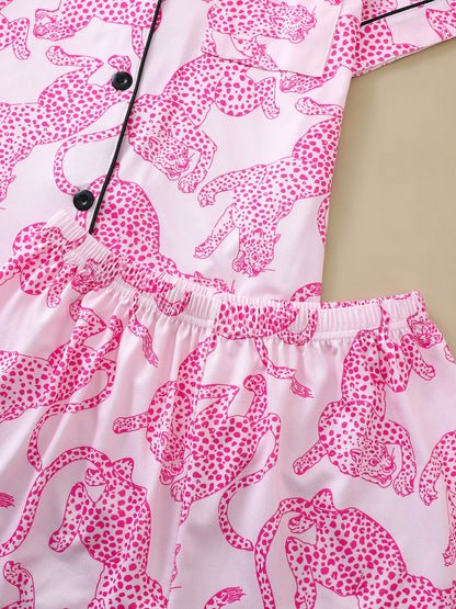 Pyjama Femme “Féroce d’Été” – Ensemble Coton Léger Imprimé
