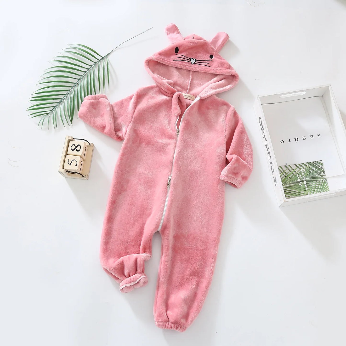 Pyjama Bébé “Zip” – Combinaison en Coton à Fermeture Éclair, Manches Longues