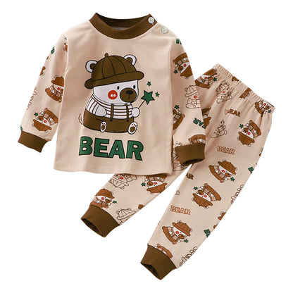 Pyjama Enfant Automne “L’Essentiel Doux” – Ensemble 2 Pièces en Coton Chaud, Manches Longues, Confort Saisonnier