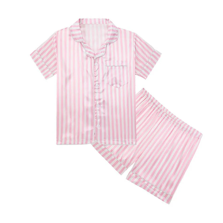 Pyjama Enfant Été “Libre” – Ensemble Mixte en Coton Léger, Manches Courtes & Short