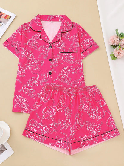 Pyjama Femme “Féroce d’Été” – Ensemble Coton Léger Imprimé
