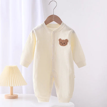 Pyjama Bébé Polaire Hiver “Ourson” – Grenouillère Chaude 0-24 Mois