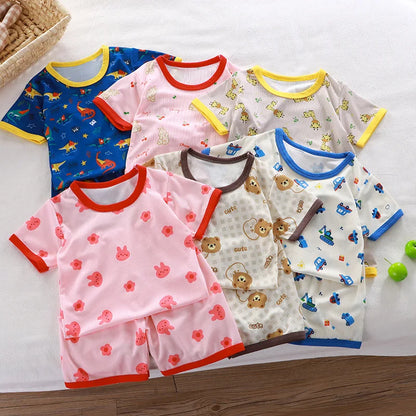 Pyjama Enfant Été “Jungle & Fun” – Coton Respirant à Imprimés Ludiques
