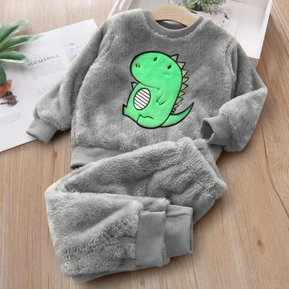 Pyjama Enfant “Doudou Cocoon” – Ensemble Automne/Hiver en Polaire Douce, 2 Pièces à Manches Longues