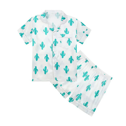 Pyjama Enfant Été “Libre” – Ensemble Mixte en Coton Léger, Manches Courtes & Short