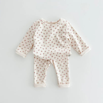 Pyjama Enfant “Lapinou Doux” – Ensemble 2 Pièces en Maille de Coton Respirant, 0-24 Mois Unisexe