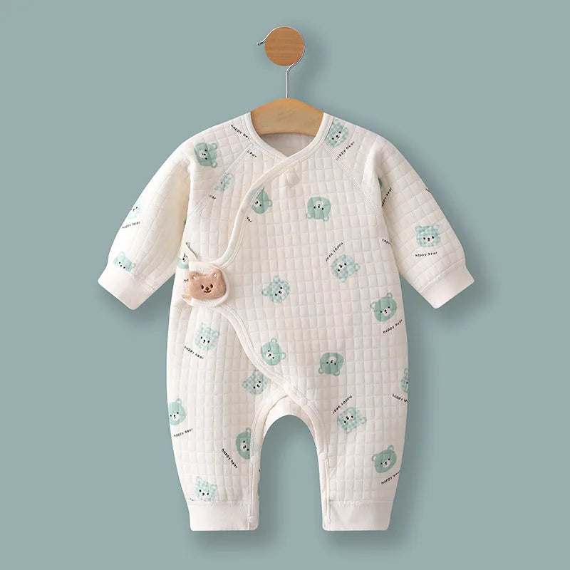 Pyjama Bébé "Coton Étoiles" – Grenouillère Unisexe Motif 0-24 Mois