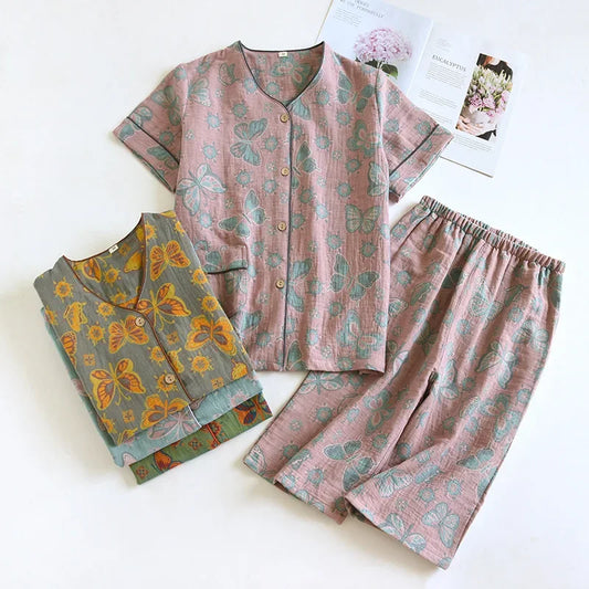 Pyjama Femme “Bloom” – Ensemble en Coton à Motifs Floraux