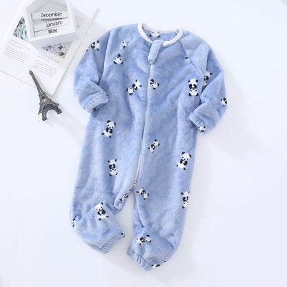 Pyjama Bébé “Zip” – Combinaison en Coton à Fermeture Éclair, Manches Longues