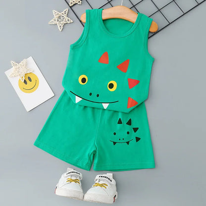 Pyjama Enfant Été “Sans Manches” – Ensemble Léger en Coton Doux, Respirant & Estival