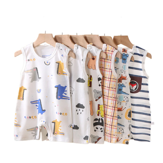 Pyjama Bébé “Souffle d’Été” – Combinaison Légère en Coton