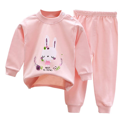 Pyjama Enfant Automne “L’Essentiel Doux” – Ensemble 2 Pièces en Coton Chaud, Manches Longues, Confort Saisonnier