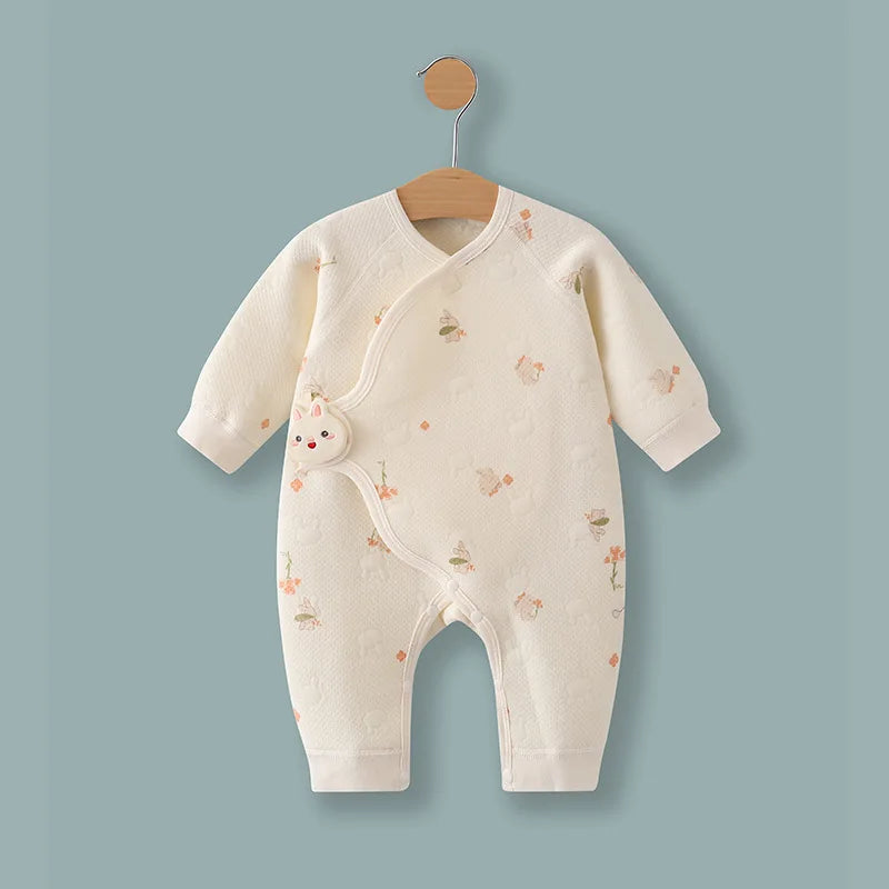 Pyjama Bébé "Coton Étoiles" – Grenouillère Unisexe Motif 0-24 Mois