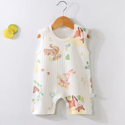 Pyjama Bébé “Souffle d’Été” – Combinaison Légère en Coton